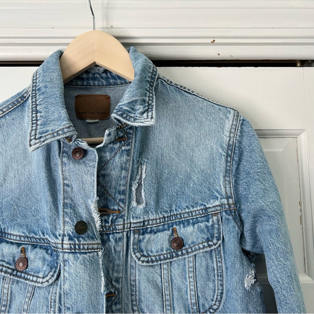 AE Crop Denim Jacket